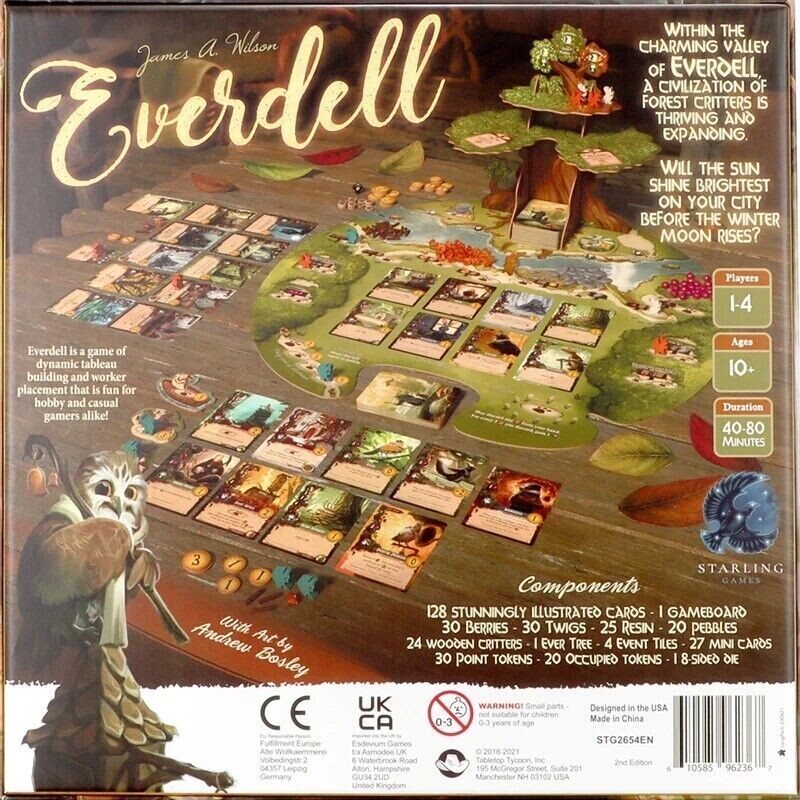 NEW Everdell Board Game By Starling Games 2nd Edition 2nd Printing Sealed