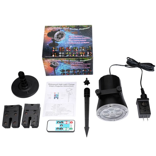 Christmas LED Projector Light Moving Outdoor Landscape Stage Xmas Lamp 26 Effect