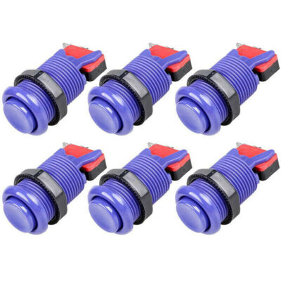 Arcade Game HAPP Style Push Button with Microswitch For JAMMA MAME DIY Purple 1#