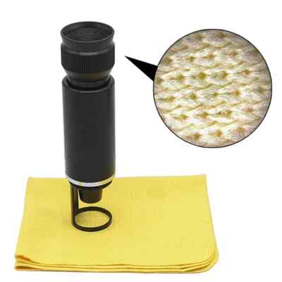 All Metal 50X Pocket MINI Microscope Focus Adjustable Handheld Magnifying Glass