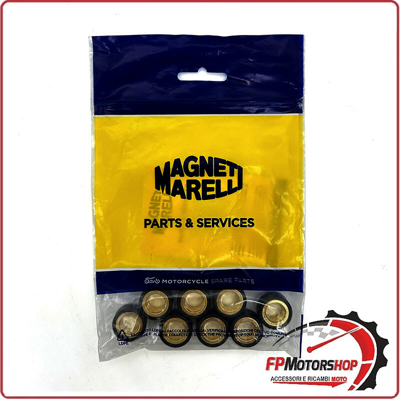 KIT 8 RULLI MASSETTE VARIATORE 25x15 16G PER YAMAHA X-MAX 400 2014> MARELLI