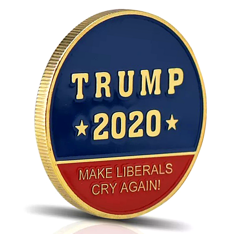 Make Liberals Cry Again! Trump 2020 - Keep America Great! Gold Challenge Coin-FA