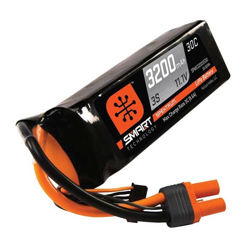 Spektrum 3200mAh 3S 11.1V 30C Smart LiPo Battery with IC3 for EFlite Apprentice 605482206133 eBay