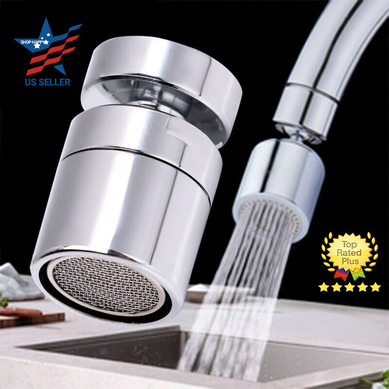 2PCS Kitchen Faucet Nozzle Swivel Tap 360 Degree Aerator Sprayer Water Saving