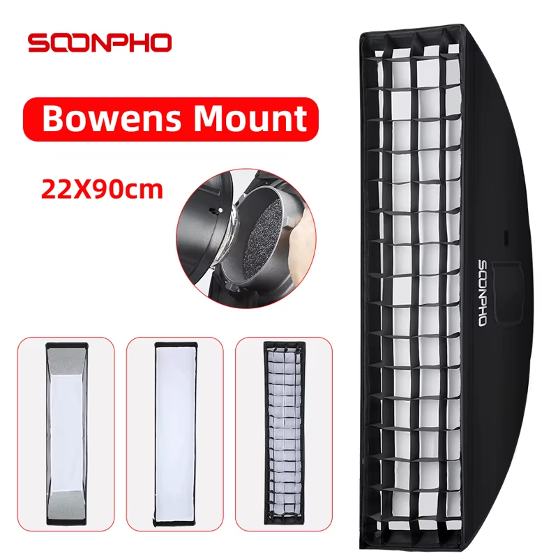 22x90CM Softbox Bowens Mount With Honeycomb Grid Soft Box Photography Accessorie