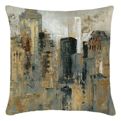 Vintage Brooklyn Bridge New York Cityscape Throw Pillow Case Sofa Cushion Covers