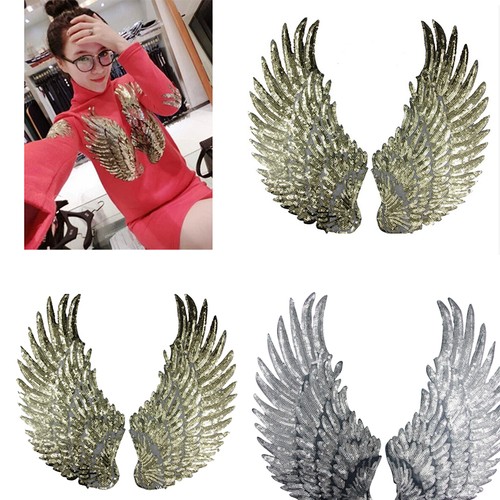 Sew On Patches Sequins Angel Wing Clothing Diy Appliqun`dr