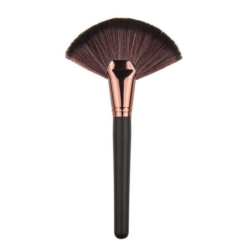 Pennello A Ventaglio Sfumare Blush Spolverare Viso Makeup Trucco Donna dfh