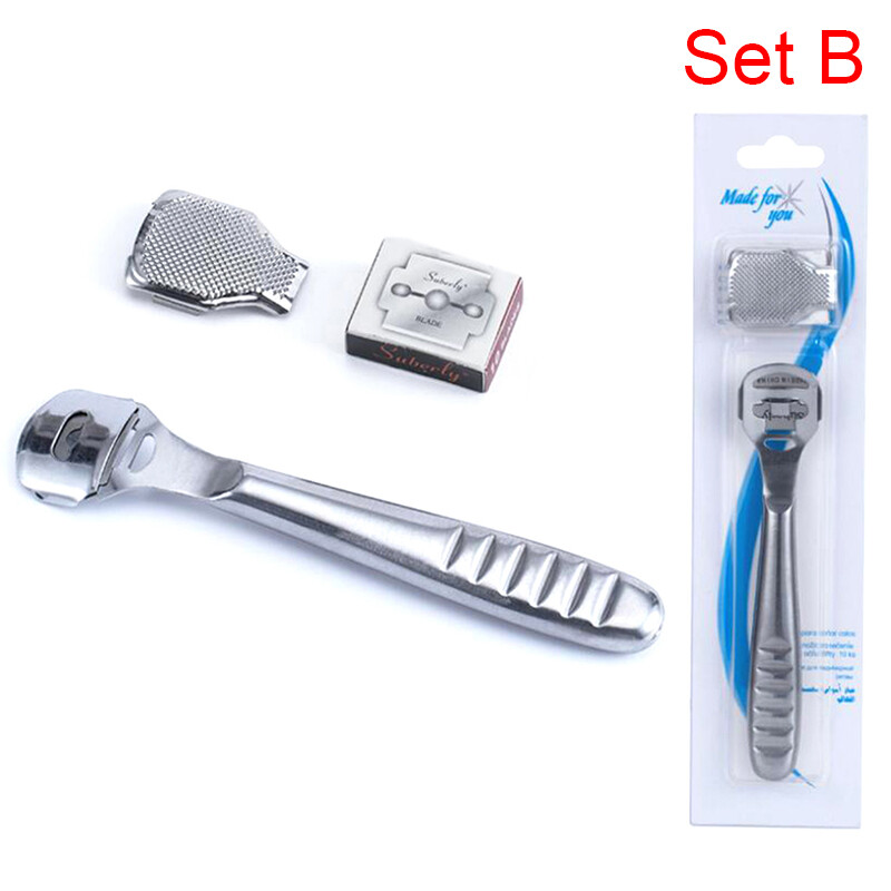 Foot Callus Shaver Heel Hard Skin Remover Pedicure Razor Hand Shavers Blades-