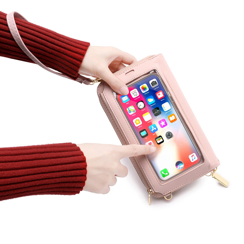 Touch Screen Bag Crossbody Cell Phone Purse Case Shoulder RFID Blocking Wallet
