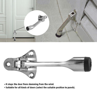 Door Stop Flip Kick Down Home Doorstop Holder Rubber Buffer Door
