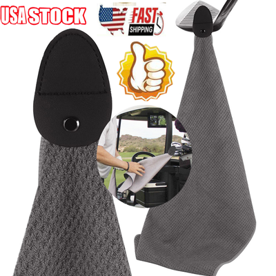 Towel, Easily Attaches To Golf Cart Clubs Golf Bag Usa