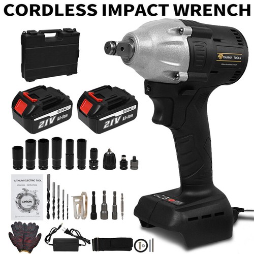 Cordless Electric Impact Wrench Gun 1/2