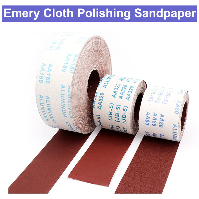 1m 60-1000 Grit Emery Roll Polishing Sandpaper Metalwork Woodworking Abrasive
