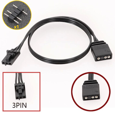 For Corsair 4 Pin RGB to Standard ARGB 5V 3 Pin Connector Adapter 25cm