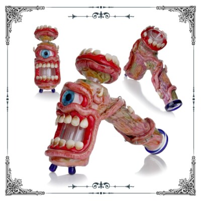 Bubbler Bong Monster Bong Water Pipe Hookah 3D Design Art Monster Unique 3D