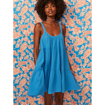 Bright blue shop summer dress
