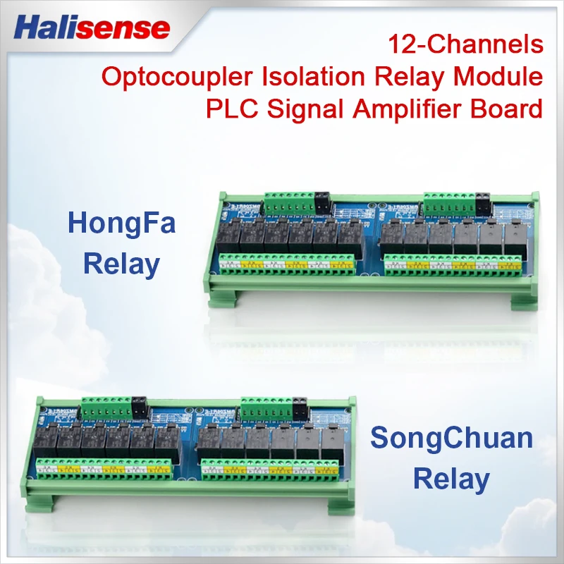 12-Channels Optocoupler Isolation Relay Module PLC Signal Amplifier Board for El
