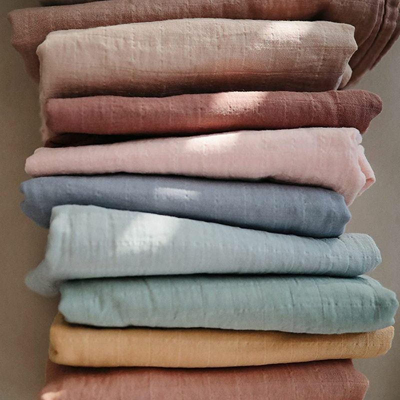 120*120cm Soft Newborn Blankets 2 Layers  Gauze