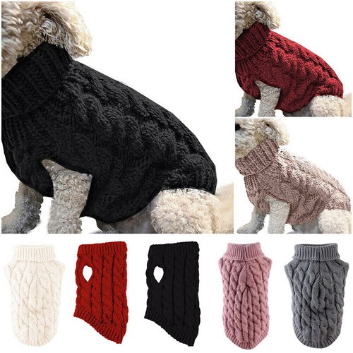 kuscheliger Hundepullover Warmer Strickwolle Mantel gestreift Sweater Pullover