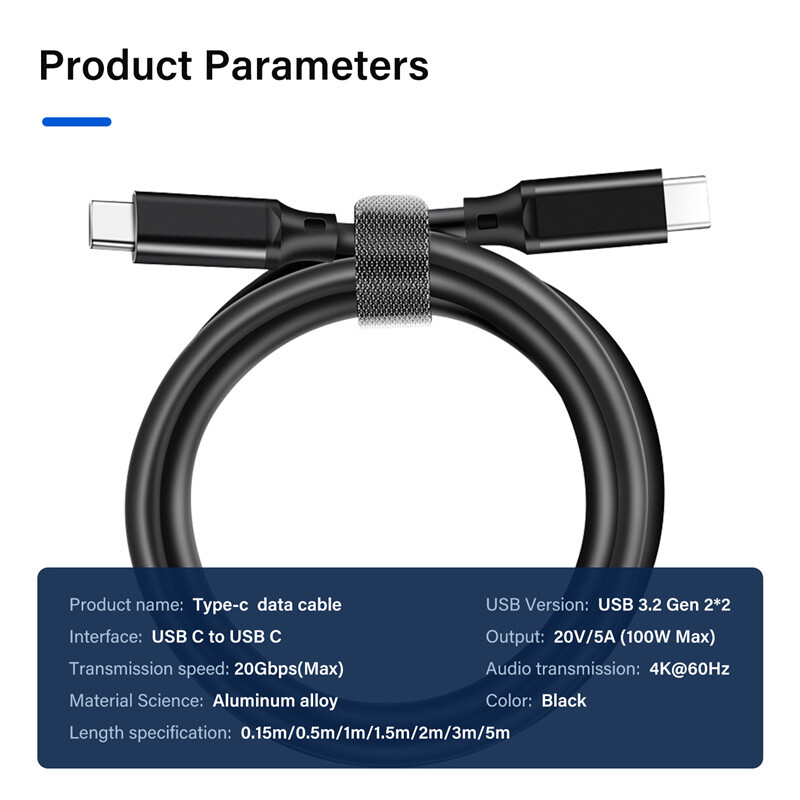 PD 100W USB C to USB C Charger Cable Type C Fast Charge Cord For Samsung S23 S22