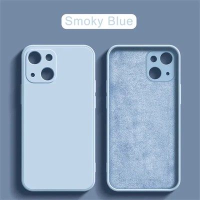 For iPhone 15 14 13 12 11 Pro Max Liquid Silicone Lens Protection Phone Case 
