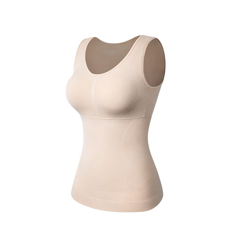 Shapewear Camisoles with Built in Bra Tummy Control Body Shaper Padded Tank Tops