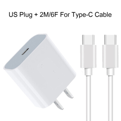 For Samsung Galaxy A15 A14 A13 4G 5G A54 20W PD USB-C Fast Charger Type-C Cable