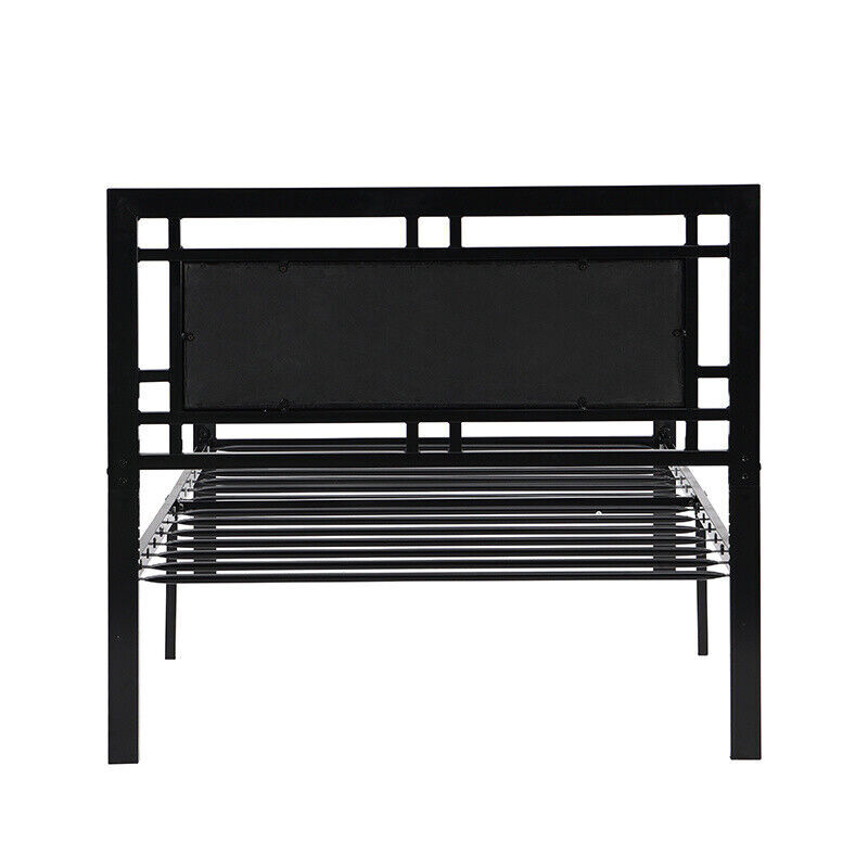 Twin Size metal bed Sturdy System Metal Bed Frame Weight Capacity: 300LBS