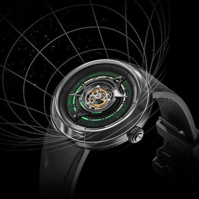 Pre-owned Peacocks Peacock Black Hole Tourbillon Black