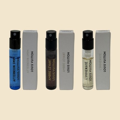 Louis Vuitton Ambre Levant L'Immensite Afternoon Swim 2ml Sample Spray 3-Pack