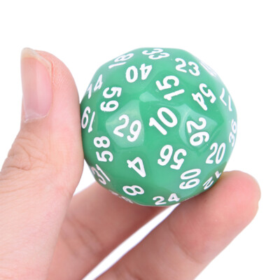 1pc 60 Face Gaming Dice  Sixty Sided Die Number 1-60 Acrylic Cubes Dice~NA