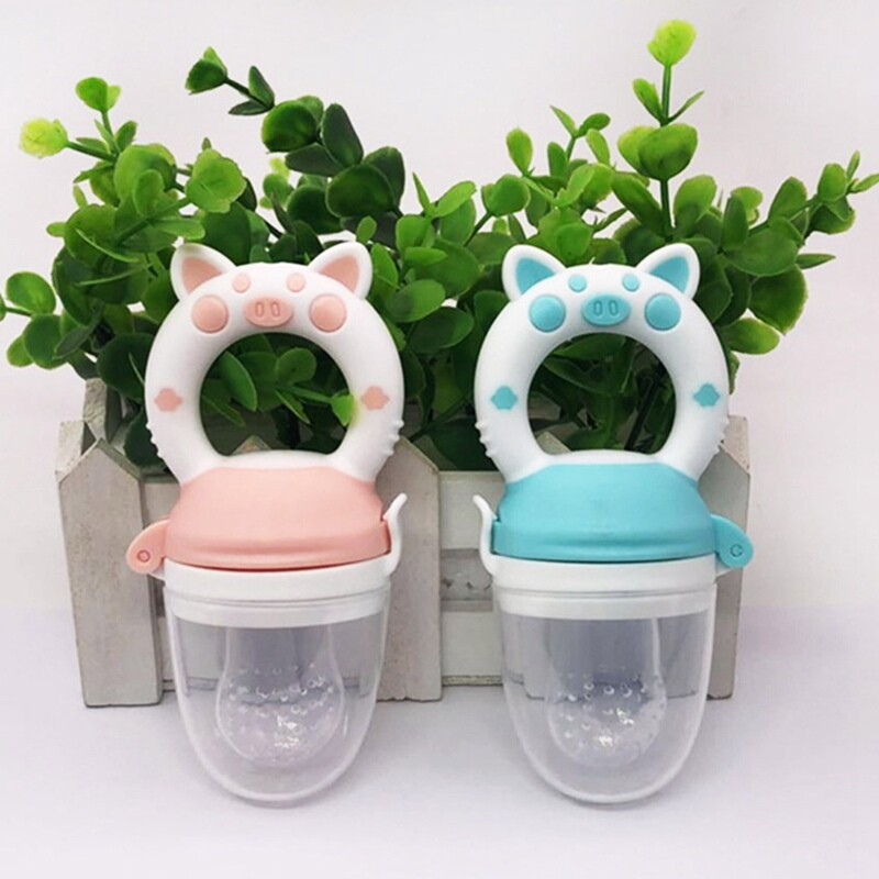 Small Pig Pacifier Feeder For Baby Food Silicone Nipple Milk Fruit