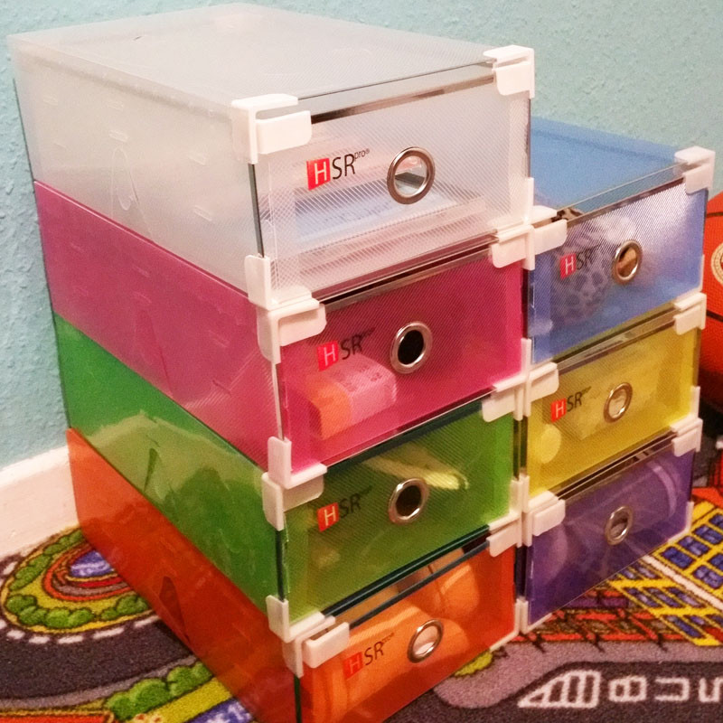 HSRpro Aufbewahrungsboxen - Schuhbox Stapelbox Behälter Sortierbox