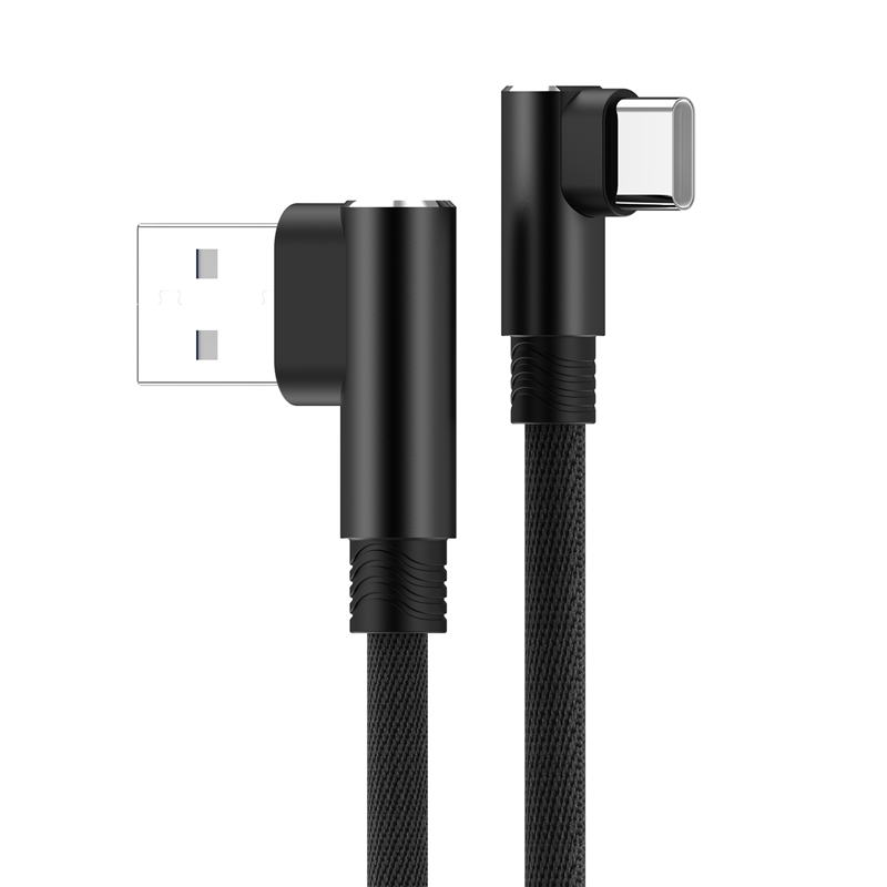 90&deg; Elbow USB C Fast Charger Cable For Samsung S20 S10 E S9 S8 Plus Type C Cord