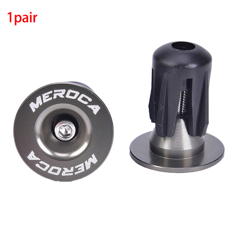 2x Bike Bar End Plugs Aluminum Road Bicycle Grip Anti-slip Firm Handlebar Ca^y^