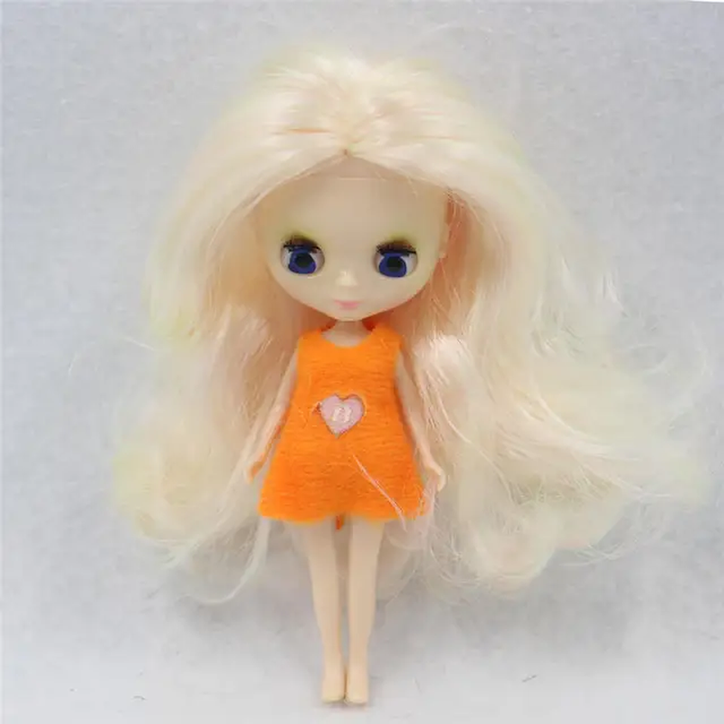 Mini Blythe Doll 1/24 Scale 4" Random Clothes Miniature Petite Dolls Toys Gifts