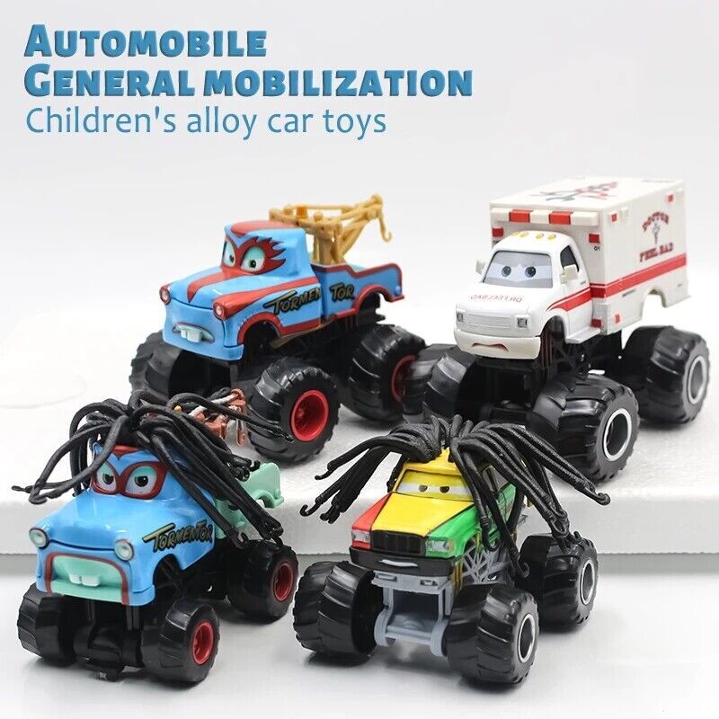 Car Monster Truck MATER and McQueen Series Metal Toy Car 1:55 Loose Kids Vehicle