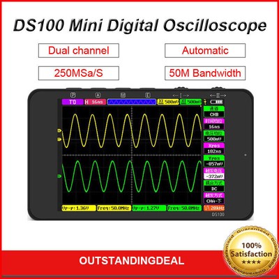 DS100 Digital Oscilloscope 2 CH 50M 250MSa/S Signal Generator Basic Version