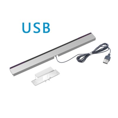 Wired USB Motion Sensor Bar IR Infrared Ray Inductor for Dolphin Wii Emulator