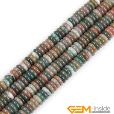Natural Gemstone Rondelle Heishi Disc Spacer Thin Slice Beads Jewelry Making 15''