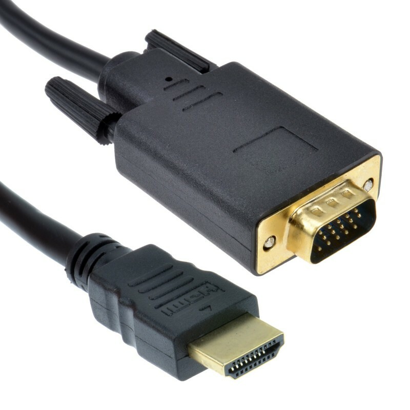 Hd-15 D-sub Video Adapter Hdmi Cable For Pc Hdtv Monitor
