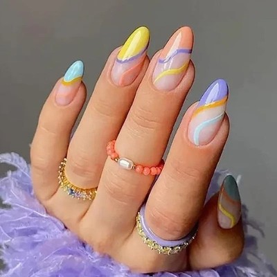 Gush Beauty Press On Nails | Reusable Nail Extensions | Artificial 24 Nails Set