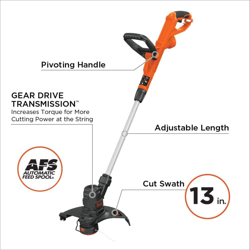 13in Black+Decker Corded Electric String Trimmer Weed Eater Wacker Lawn Edger