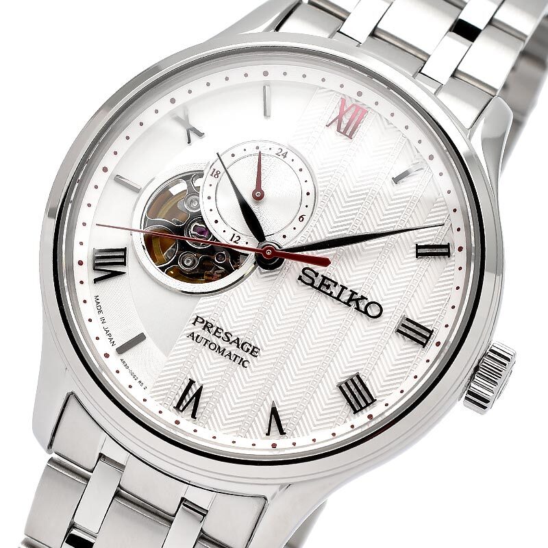 Pre-owned Seiko Presage Sary203 Mechanical Automatic Japanese Garden White Dial Watch Men