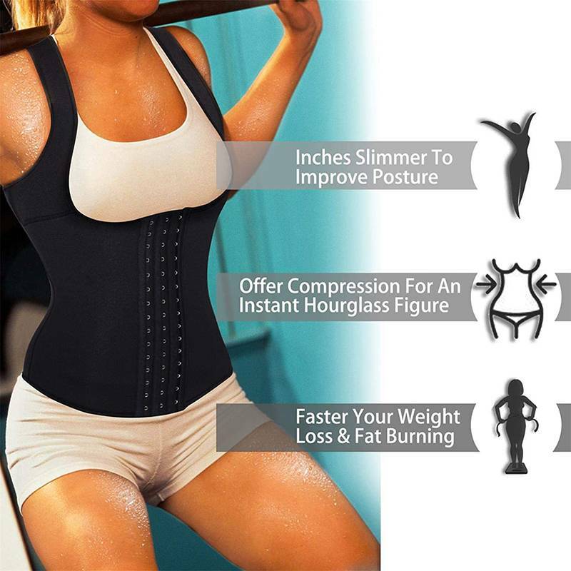Fajas Sweat Waist Trainer Vest Colombianas Reductoras Sauna Body Shaper Slimming