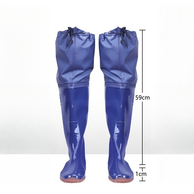 1pair-riceplanting-rain-boots-unisex-nonslip-long-overtheknee-field-overshoe