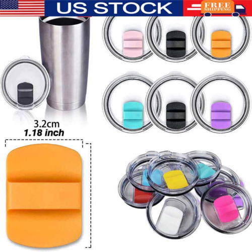 Splash Spill Proof Magnetic Slider Lid For Yeti Rambler Tumbler Cup