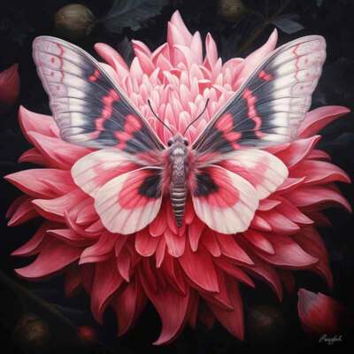 Moth Accent & Decor Tile Roozbeh Bahramali Backsplash Art OB-ROZ170AT