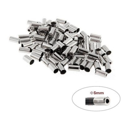 100x Bike Cable End Caps Brake Shifter Cover Housing Ferrules Silver Aluminum